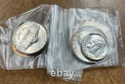 1955 original silver PROOF SET, US MINT BOX and cellophane, half looks cameo