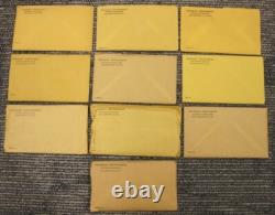 1955 thru 1964 Government Issued Proof Set run of 10 Sets