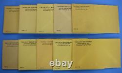 1955 thru 1964 Run of 10 Government Issued Proof Sets Unopened