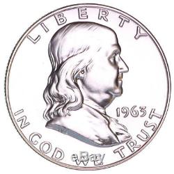 1956-1963 Franklin Proof Half Dollar Run 8 Coin Set 90% Silver US Coins