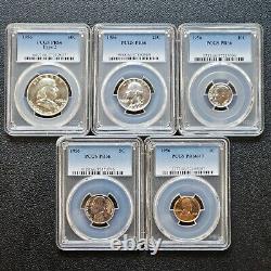 1956 PROOF Set All PCGS PF66 NICE Certified 50C Is TYPE 2