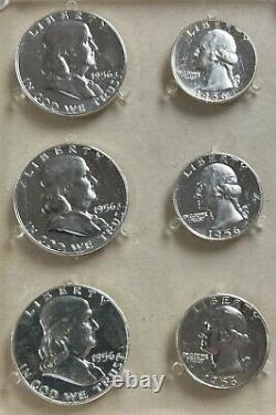 1956 Proof Set (3) Silver 50C 25C 10C Some Frosty Devices Seitz Coin Case