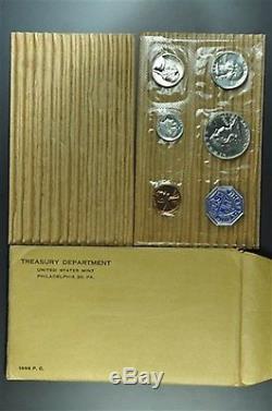 1956 UNOPENED 5 COIN FLAT PACK SILVER PROOF SET 3 coins 90% silver