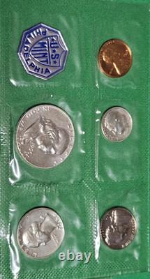1956 US Mint Proof Set OGP-Flat Pk Type 1 Reverse Franklin Half Dollar Free Ship