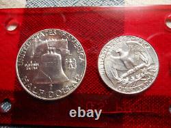 1956 US Proof Set with TYPE-1 FRANKLIN HALF DOLLAR 90% Silver SOME NICE TONING