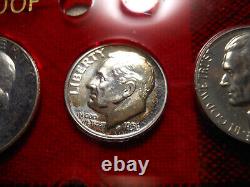 1956 US Proof Set with TYPE-1 FRANKLIN HALF DOLLAR 90% Silver SOME NICE TONING