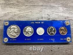 1956 U. S. Mint Silver Proof Set Type 2 with5 Coins in Capital Holder-040925-83