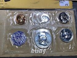 1956 U. S. Mint Silver Proof Set Type 2-withEnvelope-Cello Sealed Coins-020125-01