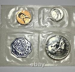 1956 U. S Mint Silver Proof Set With Scarce Type-1 Franklin Half Dollar. Rare