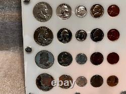 1957-1972 Proof and SMS Sets in Custom Lucite Holder 16 Sets Lots of Silver