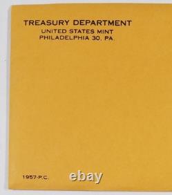 1957 US Mint Silver Proof Set Original Flat Pack Envelope SEALED & UNOPENED #11 1957 US Mint Silver Proof Set Original Flat Pack Envelope SEALED & UNOPENED #11