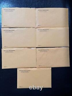 1958-1964 Lot of SEVEN (7) US Mint Silver Proof Sets in Cello Flat Pack