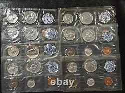 1958-1964 Lot of SEVEN (7) US Mint Silver Proof Sets in Cello Flat Pack