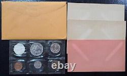 1958-1964 Lot of SIX (6) US Mint Proof Sets in Cello Flat Pack 90% Silver