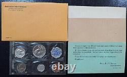 1958-1964 Lot of SIX (6) US Mint Proof Sets in Cello Flat Pack 90% Silver