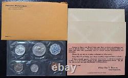 1958-1964 Lot of SIX (6) US Mint Proof Sets in Cello Flat Pack 90% Silver