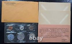 1958-1964 Lot of SIX (6) US Mint Proof Sets in Cello Flat Pack 90% Silver