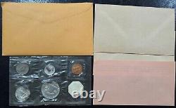 1958-1964 Lot of SIX (6) US Mint Proof Sets in Cello Flat Pack 90% Silver