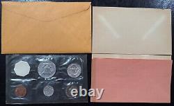 1958-1964 Lot of SIX (6) US Mint Proof Sets in Cello Flat Pack 90% Silver