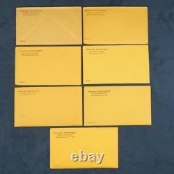 1958-1964 U. S. Mint 90% Silver Proof Sets in Sealed OGP Envelopes