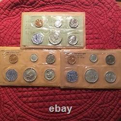 1958 & 2 1964 Silver Proof Sets United States US Mint. Beautiful Coins