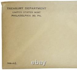 1958 US Mint Silver Proof Set Original Flat Pack Envelope SEALED & UNOPENED #3