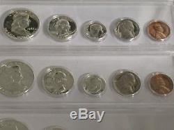 1960 1961 1962 1963 1964 Silver Proof Sets-franklin/kennedy-5 Sets-25 Coins