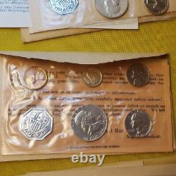 1960 61 62 63 P US Mint Franklin 50c Silver Proof 5 Coin Sets in Envelopes