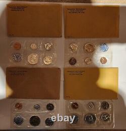 1960 61 63 64 US Mint Silver Proof Set In Original Envelope LOT OF 4