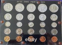 1960 through 1964 US Mint Silver Proof Sets In Holder (5 Sets)