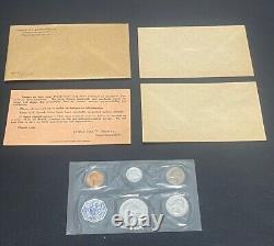 1961 1962 1963 1964 (4) US Mint Proof Set Original Treasury Department Envelope
