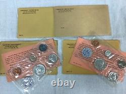 1961-1964 Us 5 Coin Proof Set Original Envelope Lot Of 4