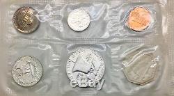 1961 UNITED STATES MINT SILVER PROOF SET OF 5 Coins Flat Pack Toned- Toning