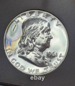 1961 US Proof Set Franklin Half + 2005 Marines Silver Dollar 90% Silver Coins