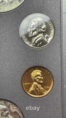 1961 US Proof Set Franklin Half + 2005 Marines Silver Dollar 90% Silver Coins