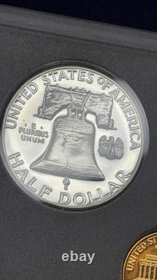 1961 US Proof Set Franklin Half + 2005 Marines Silver Dollar 90% Silver Coins 1961 US Proof Set Franklin Half + 2005 Marines Silver Dollar 90% Silver Coins