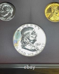 1961 US Proof Set Franklin Half + 2005 Marines Silver Dollar 90% Silver Coins 1961 US Proof Set Franklin Half + 2005 Marines Silver Dollar 90% Silver Coins