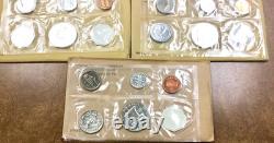 1961 US Proof Set Original Envelopes Silver wholesale lot of 5 proof sets