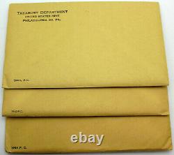 1962-1963-1964 Silver Proof Sets Sealed Unopened Lot of 3