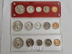 1963-1965 U. S. Proof Sets in Capital Frames 3 Sets 15 Coins Total