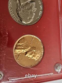 1963-1965 U. S. Proof Sets in Capital Frames 3 Sets 15 Coins Total