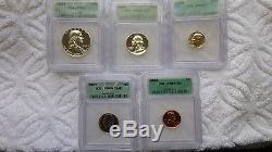 1963 High Grade Silver Proof Coins Must See! Full 5 Coin Set