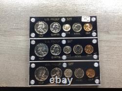 1963 U. S. Mint Silver Proof Sets (3 Sets Lot) with15 Proof Coins 041325-84