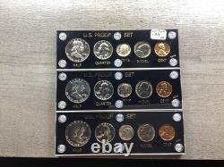 1963 U. S. Mint Silver Proof Sets (3 Sets Lot) with15 Proof Coins 041325-84