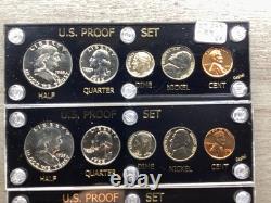 1963 U. S. Mint Silver Proof Sets (3 Sets Lot) with15 Proof Coins 041325-84