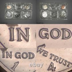 1964 Proof Set Accented Hair Kennedy Half Dollar DDO Doubled Die Obverse US Mint