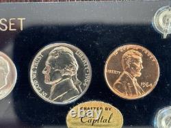 1964 US mint proof and uncirculated sets, lot of 4, in holders, free shipping