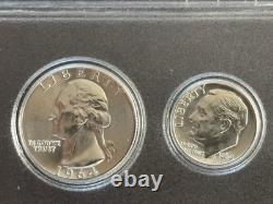 1964 US mint proof and uncirculated sets, lot of 4, in holders, free shipping