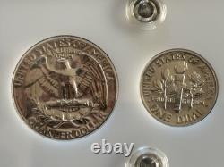 1964 US mint proof and uncirculated sets, lot of 4, in holders, free shipping