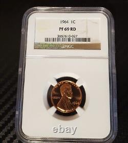 1964 United States US Mint Proof Set NGC PF 69 With Red Cent